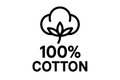 100% cotton icon in black and white
