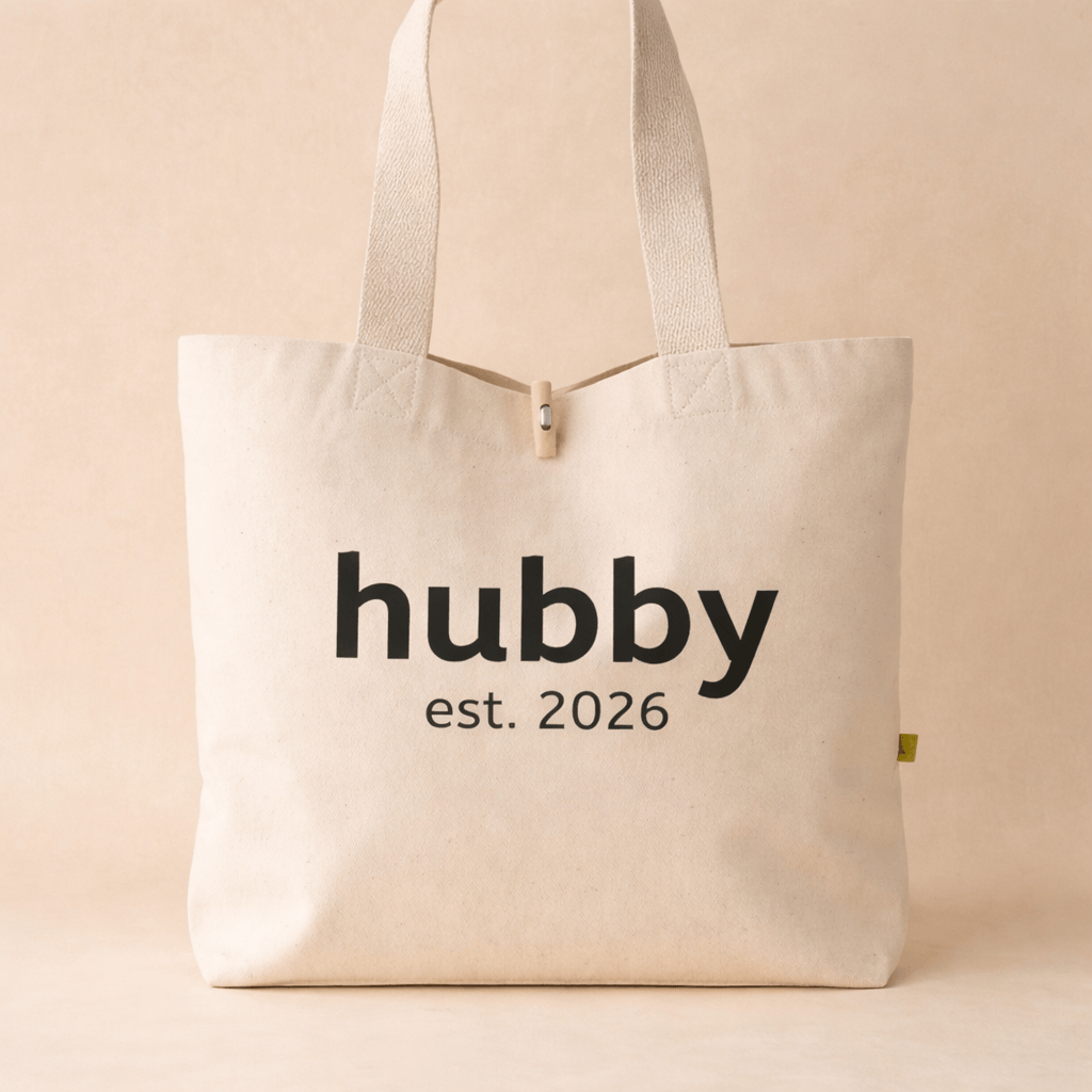 Wifey & Hubby Est. 2026 Wedding Tote Bag Set