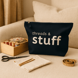 Threads & Stuff Stuff Canvas Pouch - Navy – Say goodbye to run away buttons!
